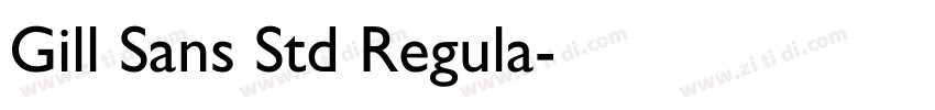 Gill Sans Std Regula字体转换